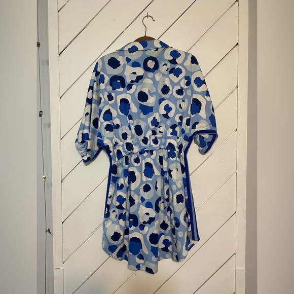 Blue Patterned Mini Dress - Picture 2 of 3